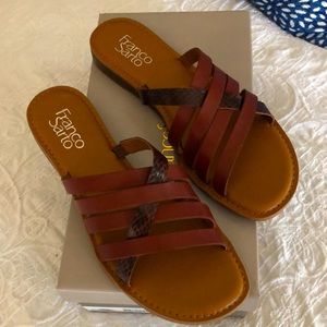 Franco Sarto Graceleigh brown LE sandals NIB